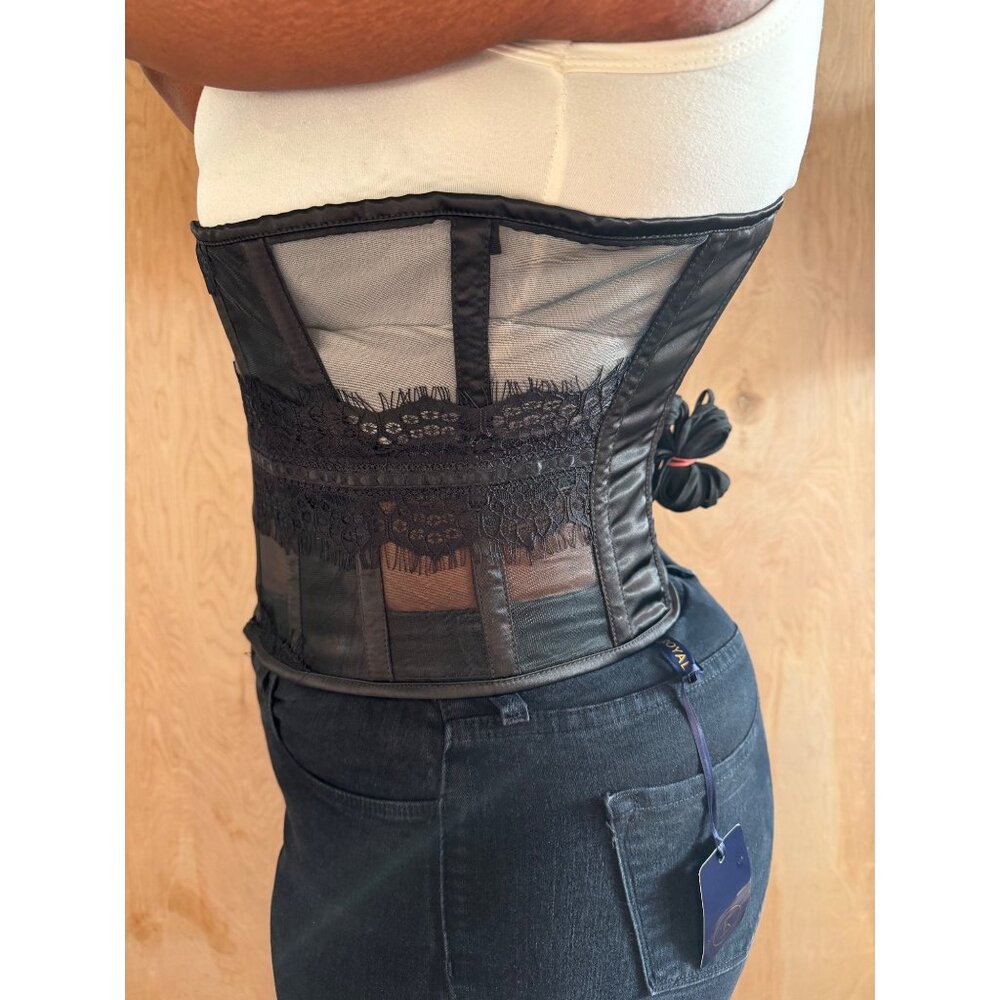 Fox & Royal City Chic Black Betty Trim Underbust Corset Sz 34 (39/40" Waist) NEW - Picture 5 of 16